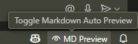 Status bar with auto-preview enabled